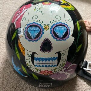 Daytona skull helmet cap colorful
